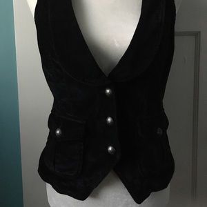 B.B.Dakota, black velvet vest sz. M